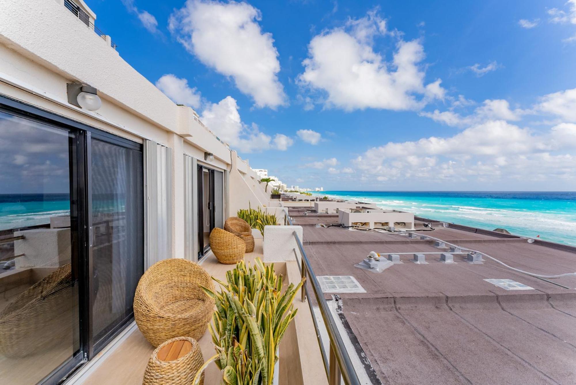 Amazing Caribbean Ocean View At Villas Marlin In Κανκούν Εξωτερικό φωτογραφία