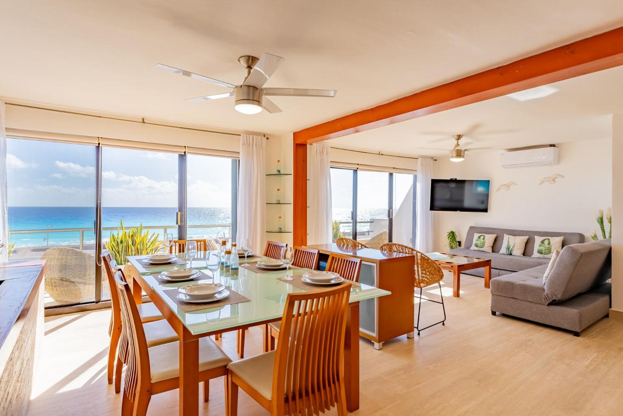 Amazing Caribbean Ocean View At Villas Marlin In Κανκούν Εξωτερικό φωτογραφία